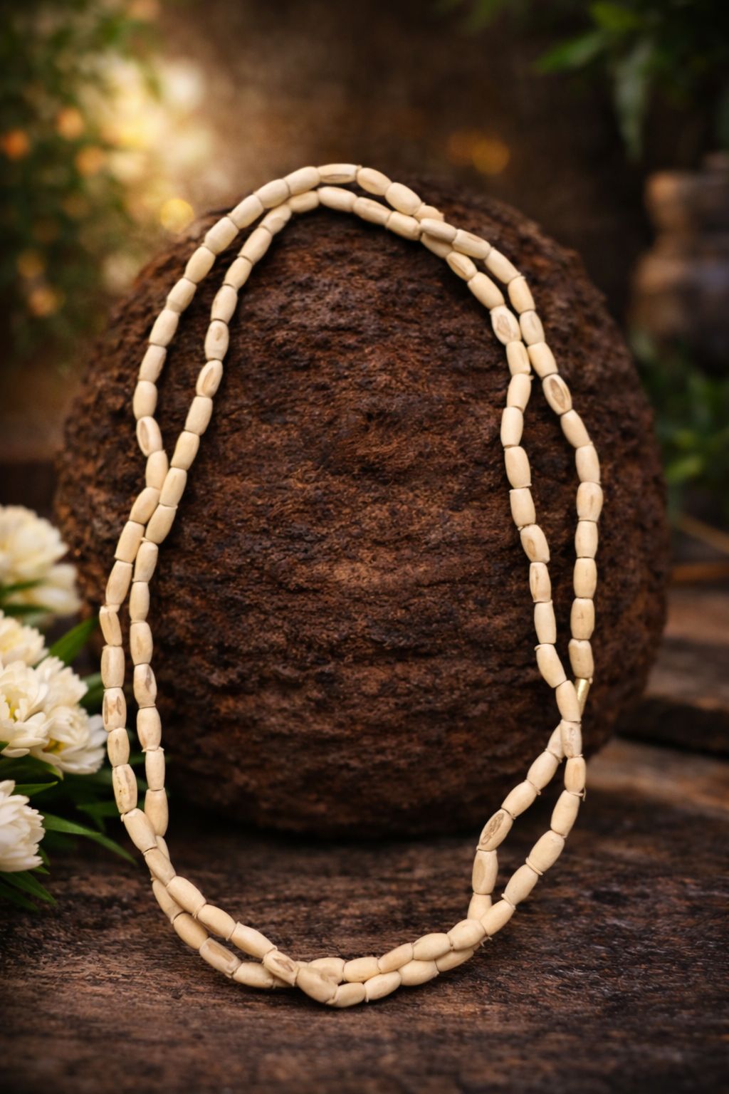 Double Round Tulsi mala